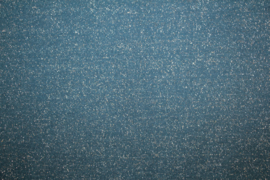 Jeansblauw met jeansblauwe glitter boordstof. Rondgebreid 45 cm. Per 25 cm