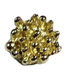 Flatback bloemetjes hart 6x6 mm goudkleur