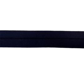 Jersey biaisband/ tricot biaisband donkerblauw 20mm, per 0,5 meter