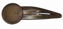 Klik klak haarspeld bronskleur met setting 20mm, per stuk