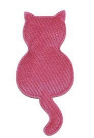 Poes rib applicatie 30x60 mm roze