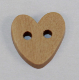 Knoop houten hartje 10mm