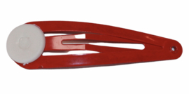 Klik-klak haarspeldje rood  46 mm met plakvlak, per stuk