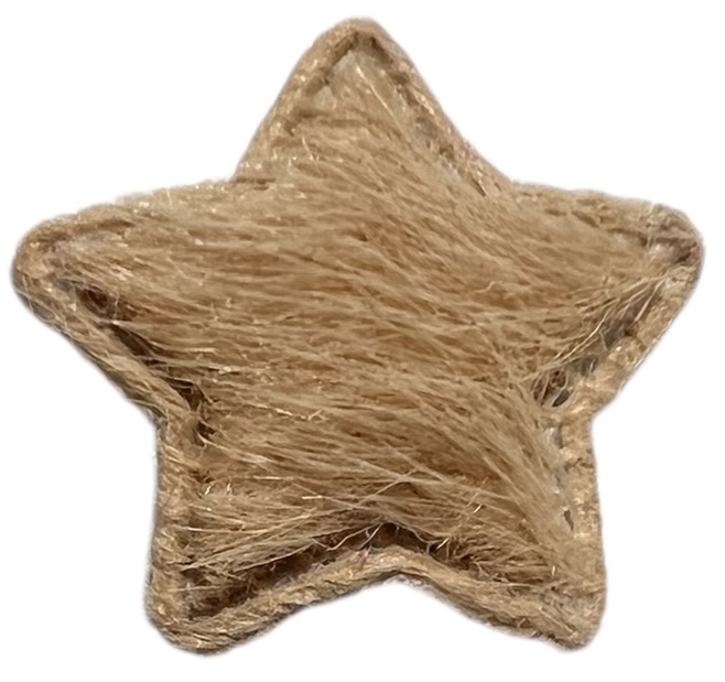 Ster pluche 20 mm beige