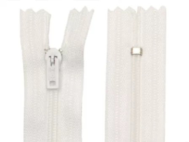 Nylon rits wit niet deelbaar 15 cm