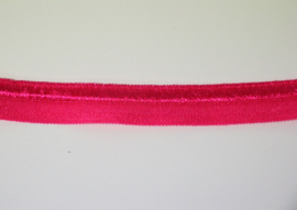 Elastisch paspelband glans/mat fuchsia per 0,5 meter