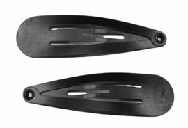 Klik-klak haarspeldje zwart 4 cm, per stuk
