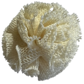 Pom pom fluffy 25 mm crème wit
