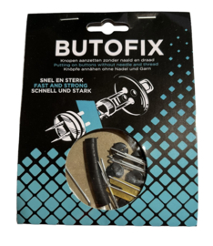Butofix, knopen aanzetten zonder naald en draad