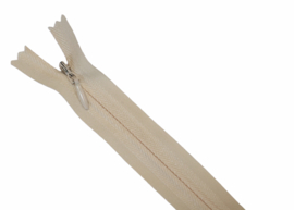 Blinde rits 35 cm licht-beige