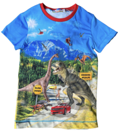 Shirt: dino's on the road 104-128