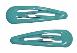 Klik klak haarspeldje aquablauw 5cm, per stuk