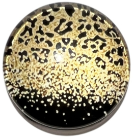 Glas cabochon 20mm: bubbel panter