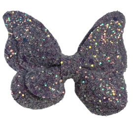 Haarclip vlinder glitter  lila