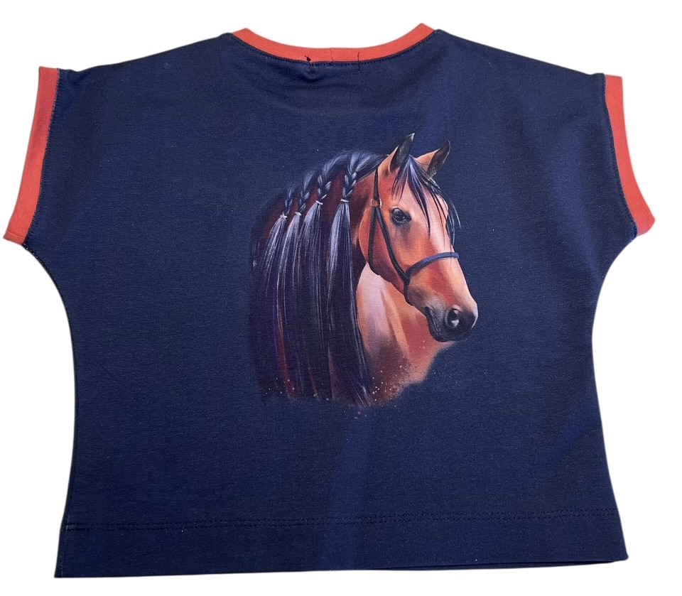 T-shirt French terry horse 110-122/128