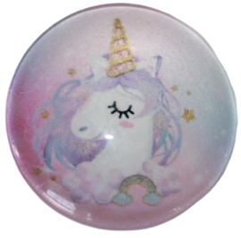 Glas cabochon 25mm: unicorn lila/lichtroze