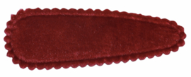 Kniphoesje fluweel bordeauxrood,  5 cm
