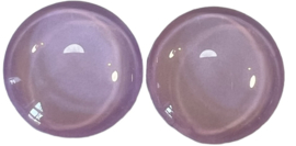 Glas cabochons 12 mm lila (2): per 2 stuks