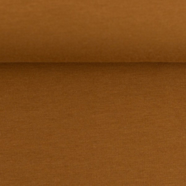 French terry tricot: effen goudbruin (Swafing kleur 175 herfst/winter 21/22 ) per 25 cm
