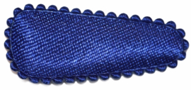 kniphoesje satijn effen kobaltblauw 3 cm. Per 10 stuks.