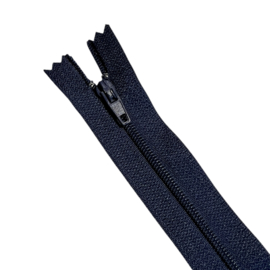 Nylon rits marineblauw niet deelbaar 35 cm