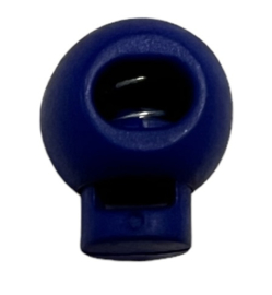 Koordstopper 1-gaats 18 mm bal kobaltblauw, per stuk
