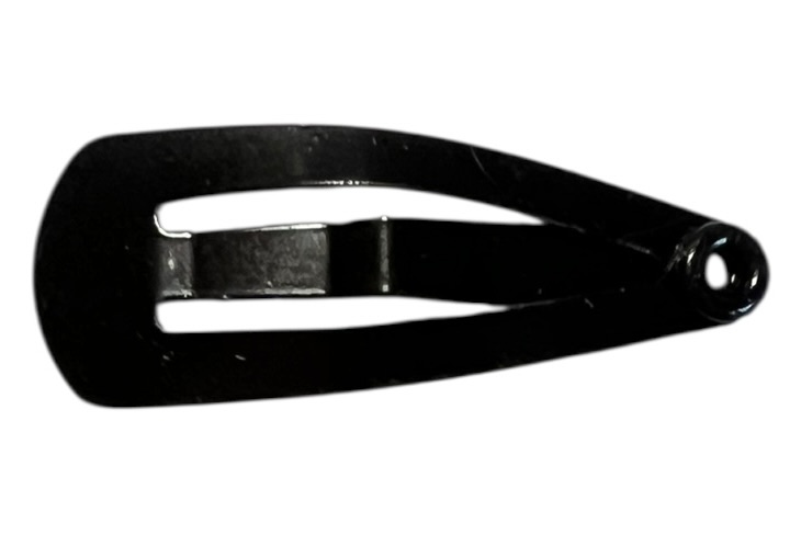 Klik-klak haarspeldje zwart  2 cm, per stuk