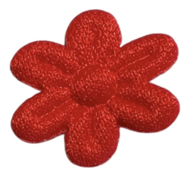 Bloemetje 20 mm  met 6 blaadjes rood