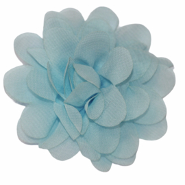 Stoffen bloem +/- 7 cm lichtblauw