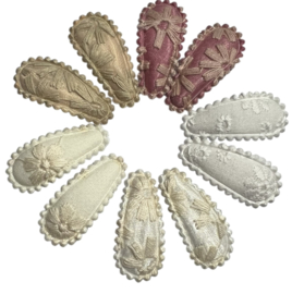 Set:10 klik-klak haarspeldjes met kniphoesje 3 cm