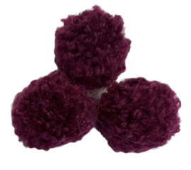 Pom pom 15 mm aubergine