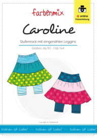 Farbenmix papier patroon rok+legging Caroline  86/92 -158/164