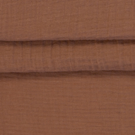 Mousseline/hydrofiel/ double gauze (katoen) effen terra, per 25cm