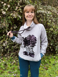 Nicky velours met ribbel: Jutta  blauw/petrol (Swafing), per 25 cm