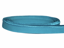 Elastisch paspelband glans/mat turquoise per 0,5 meter