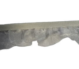 Elastisch roezelkantje offwhite 25 mm, per 0,5 meter