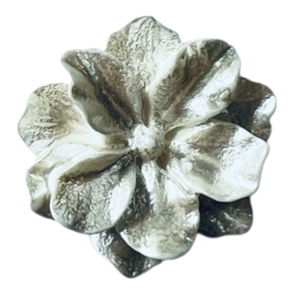 Flatback bloemetje met glans 24 mm offwhite