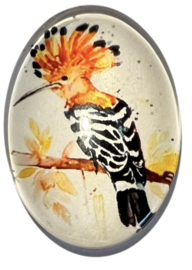 Glas cabochon kaketoe 18 x 25 mm