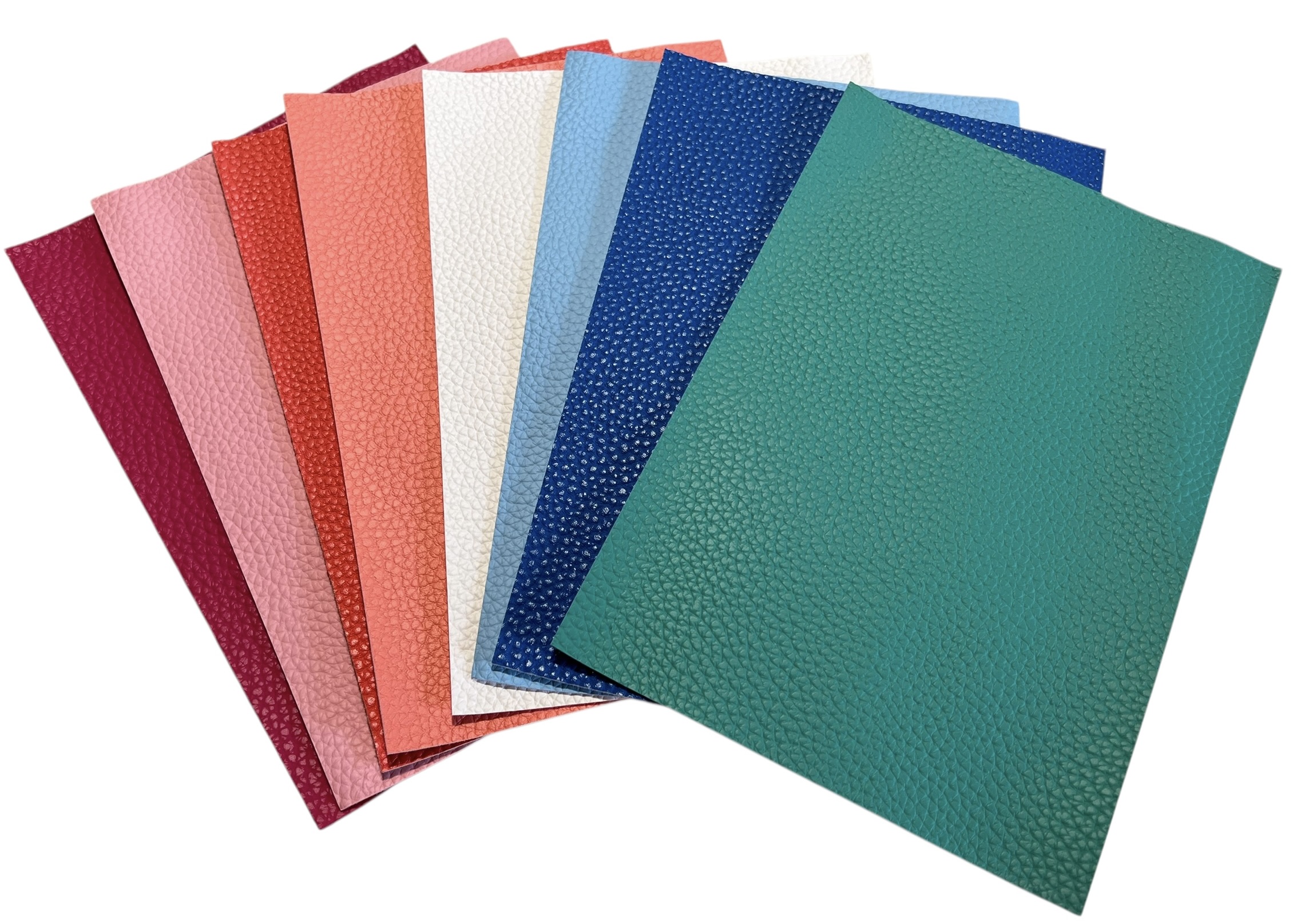 8x PU leer A5 lapjes; diverse kleuren