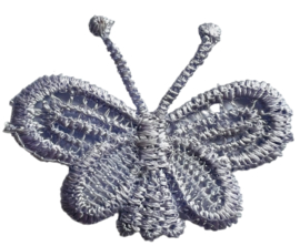 Kanten vlinder lila 43x35 mm