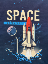 Panel French terry tricot: Rocket to the sky 75x150 cm Stenzo