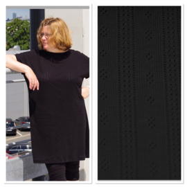 Ajour tricot: Tiana zwart (Swafing), per 25 cm