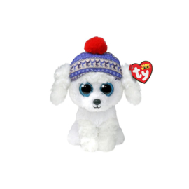 TY BEANIE BOO'S CHRISTMAS DOG WHITE SLEIGHBELL 15CM