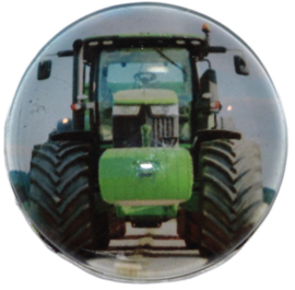 Glas cabochon 25mm: Traktor