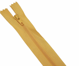 Nylon rits warm geel niet deelbaar 25 cm
