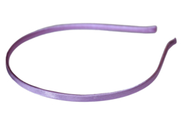 Haarband 5 mm RVS, lila satijn bekleed