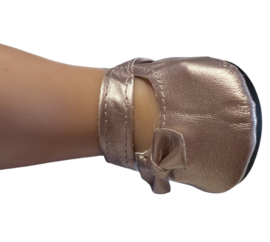 Ballerina rosé gold met bandje en strikje voor babyborn