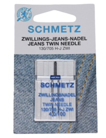 Schmetz tweeling JEANS machinenaalden 4.0 /100
