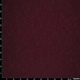 Viscose Belissi Gucco aubergine gebloemd , per 25 cm