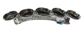 French barette/ haarclip 6,7 cm met 5 settingen 12 mm zilverkleur